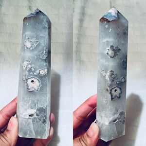 Blue Flower Agate with Green Chlorite Quartz